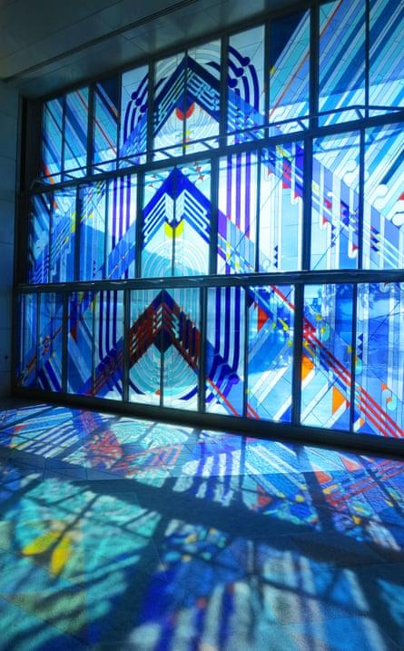 The Ranginui door designed by Robert Jahnke in the marae (meeting place) at Te Papa
