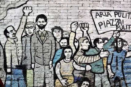 Graffito im Stadtviertel Tor Marancia.