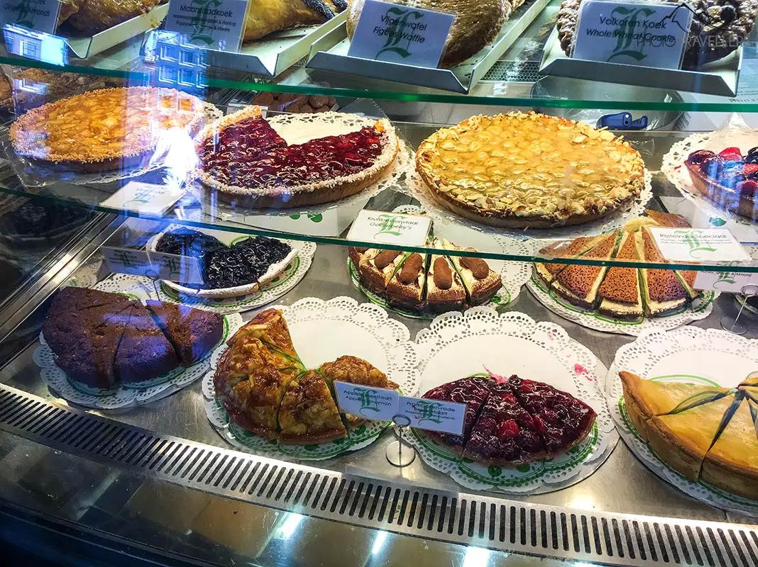 Delicious cakes in the bakery