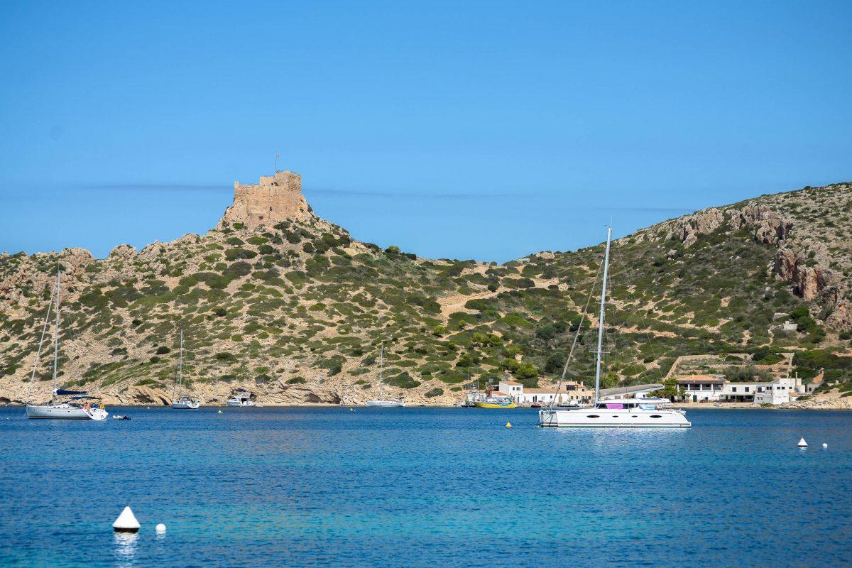 The natural harbor at Cala Donzell on Isla Cabrera is where excursion boats from Mallorca, Spain dock - © James Camel / franks-travelbox